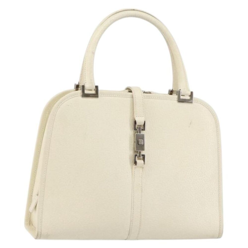 Gucci Jackie Leather White Leather Handbag